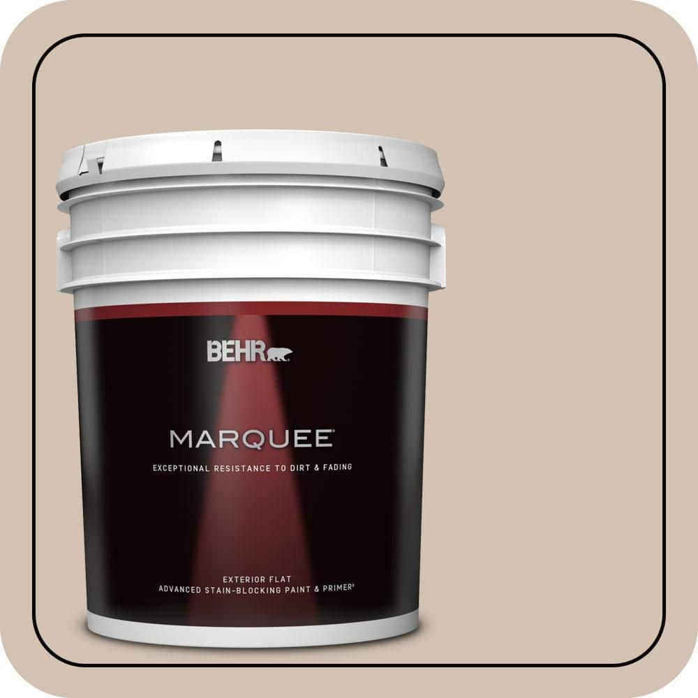 BEHR MARQUEE 5 gal. #QE-11 Autumn Haze Flat Exterior Paint & Primer