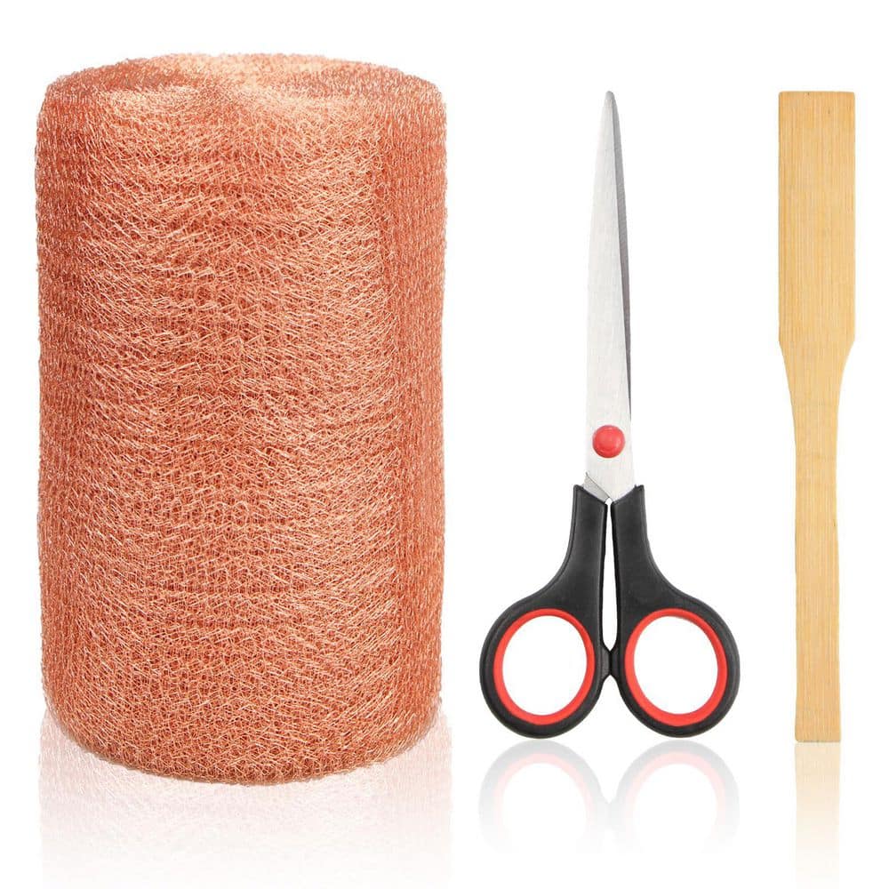 NVNOO 5 in. x 35 ft. Proof Wire Screen Roll for Mice Rat Rodent, Copper Mesh Rodent Control (1)
