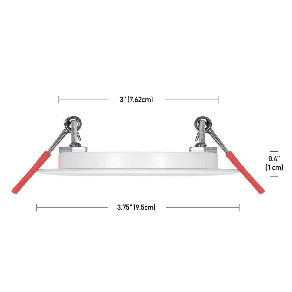 Commercial Electric Premium Series 3 in. LED, 2-Level Lumen Select, Ultraslim Canless Recessed Light, Adjustable CCT (3)