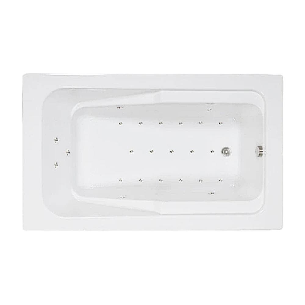 Comfortflo 66 in. x 42 in. Acrylic Rectangular Drop-in Air Bathtub with Reversible Drain in Biscuit (2)