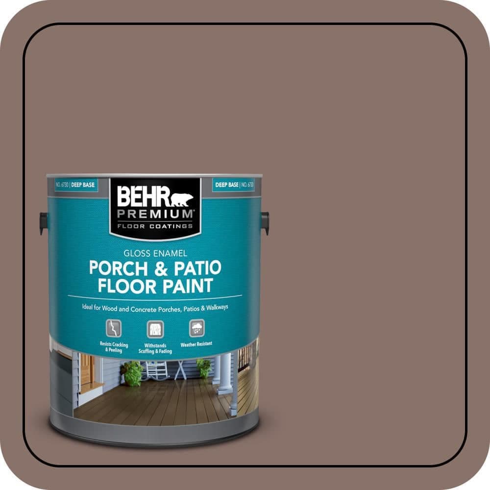BEHR PREMIUM 1 gal. #MQ1-56 Elkhound Gloss Enamel Interior/Exterior Porch and Patio Floor Paint