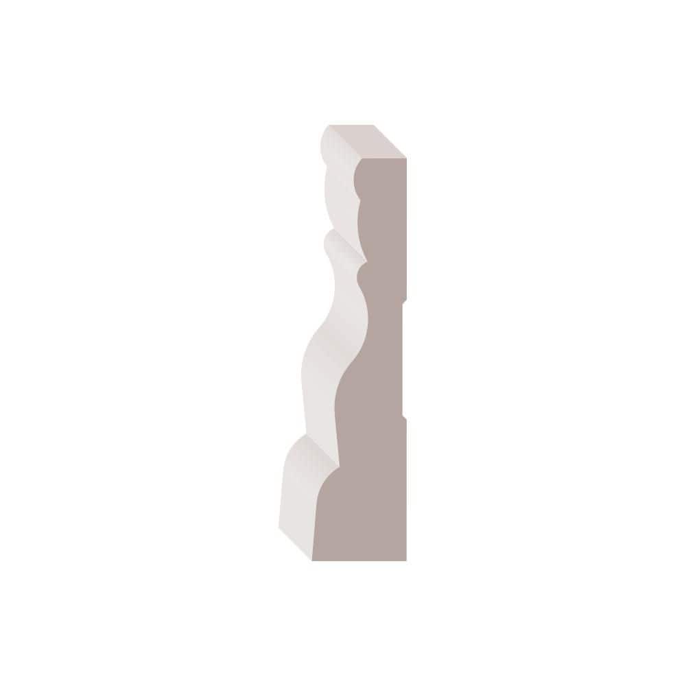 HOUSE OF FARA 11/16 in. D x 2-15/16 in. W x 96 in. L Primed Pine Finger-Joint Wood 4 Sides Casing Drip Cap Moulding (1)
