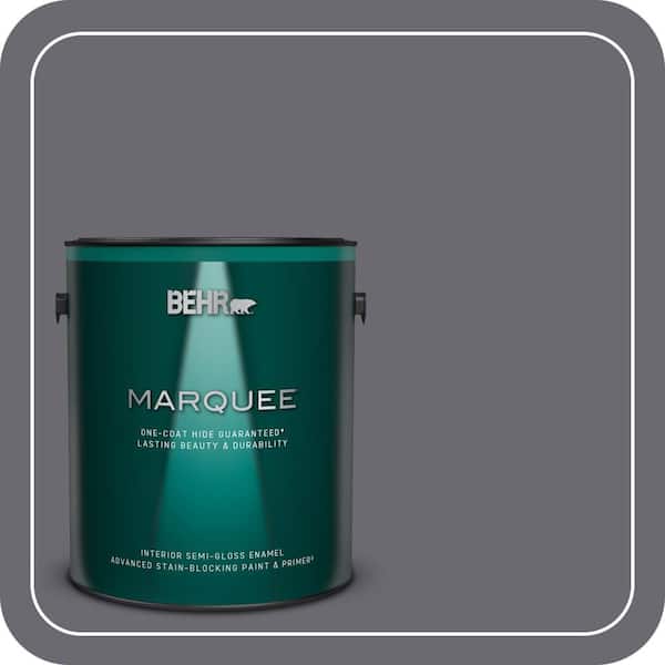 BEHR MARQUEE 1 gal. #T16-15 Charcoal Plum Semi-Gloss Enamel Interior Paint & Primer (2)