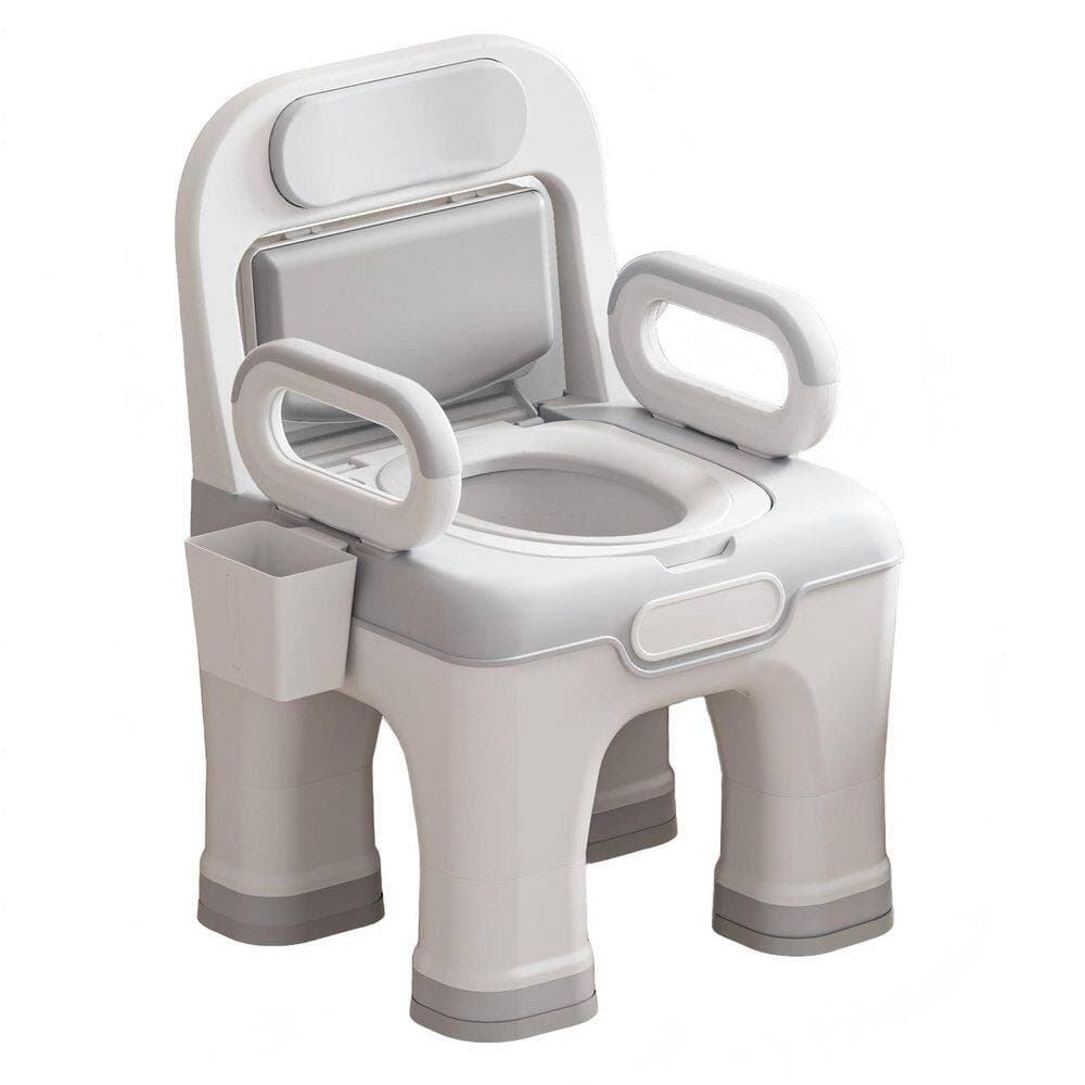 Numhew Safety Commode Toilet with Enlarged Arms, Heavy Duty Bedside Commodes for Elderly, Disabled (1)