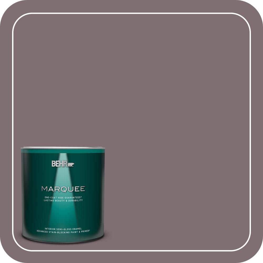 BEHR MARQUEE 1 qt. #N110-5 Royal Raisin One-Coat Hide Semi-Gloss Enamel Interior Paint & Primer