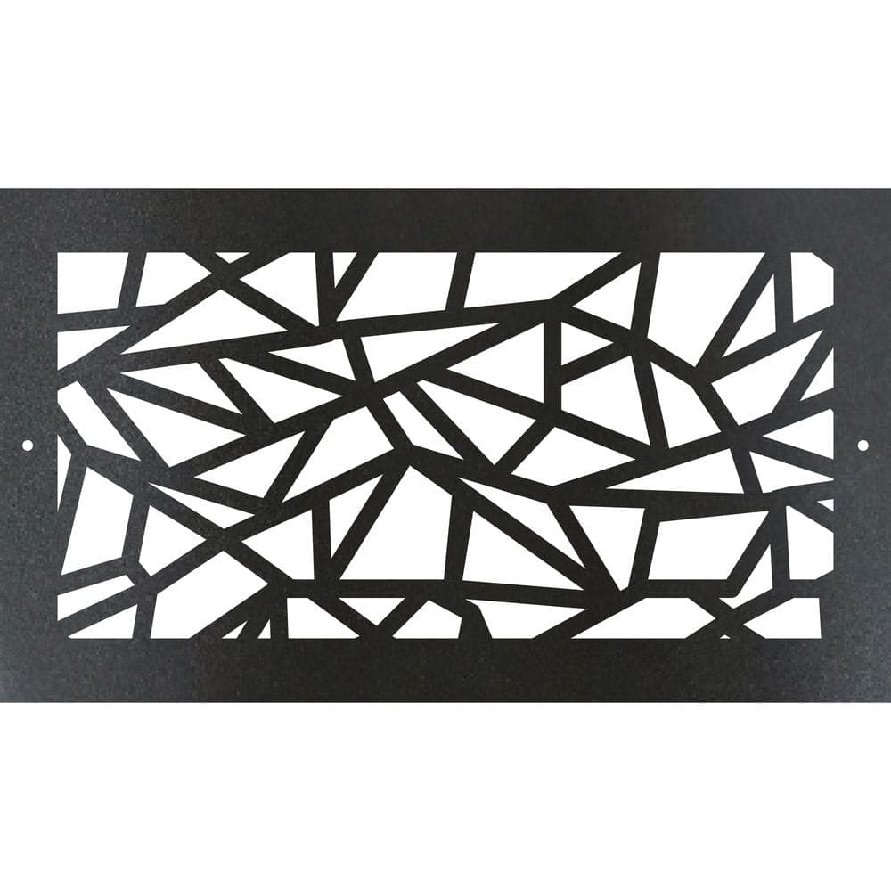 STELLAR Metal Screw-In Floor Register. Duct Opening 6x12 (Overall 8x14) - Triangles Design (1)