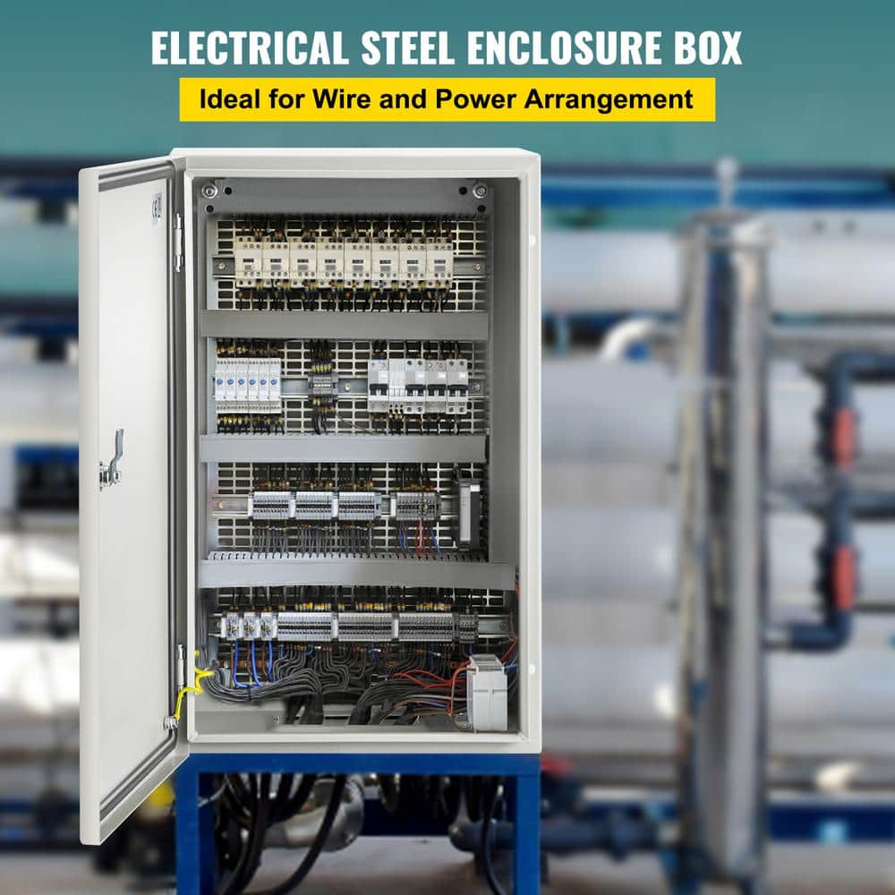 SVOPES NEMA Steel Enclosure, 20 x 12 x 10 in. NEMA 4X Steel Electrical Box, IP66 Waterproof+Dustproof, Electrical Junction Box (2)