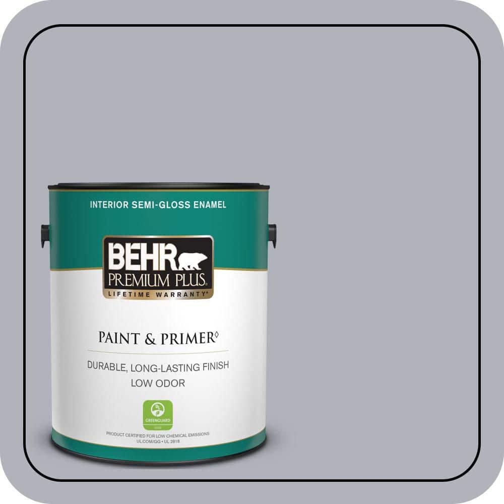 BEHR PREMIUM PLUS 1 gal. #N540-3 Vanity Semi-Gloss Enamel Low Odor Interior Paint & Primer