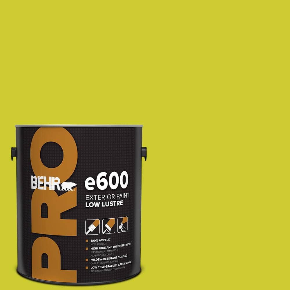 BEHR PRO 1 gal. #S-G-400 Lime Pop Low Luster Exterior Paint