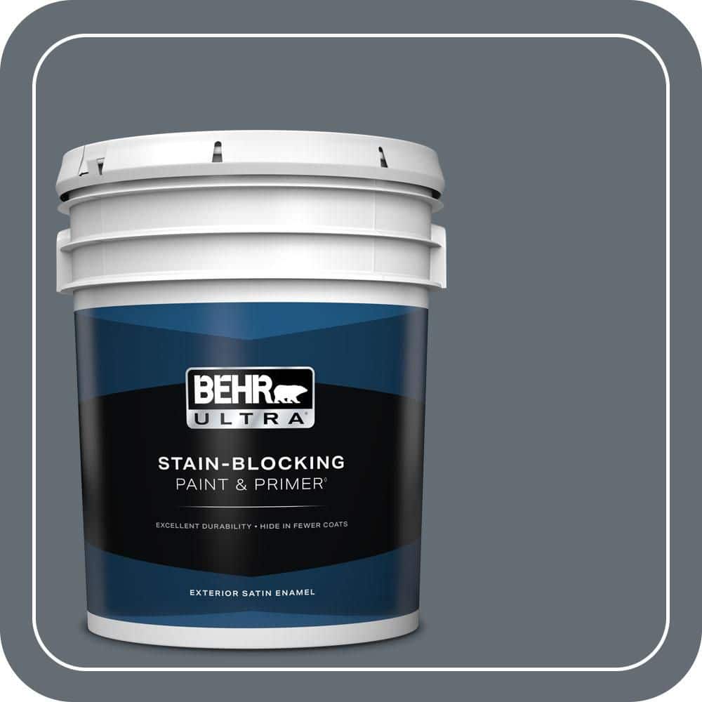 BEHR ULTRA 5 gal. #PPU26-22 Summer Storm Satin Enamel Exterior Paint & Primer