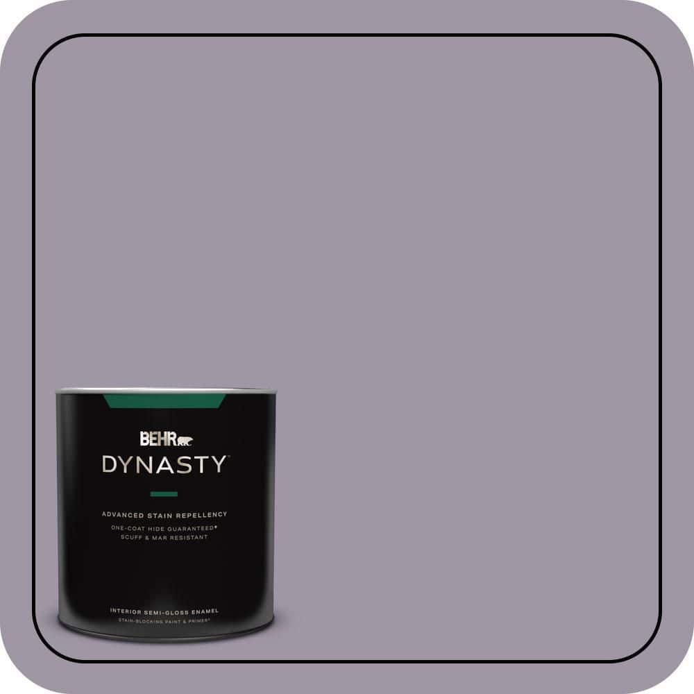 BEHR DYNASTY 1 qt. #N100-4 Fortune One-Coat Hide Semi-Gloss Enamel Interior Stain-Blocking Paint and Primer