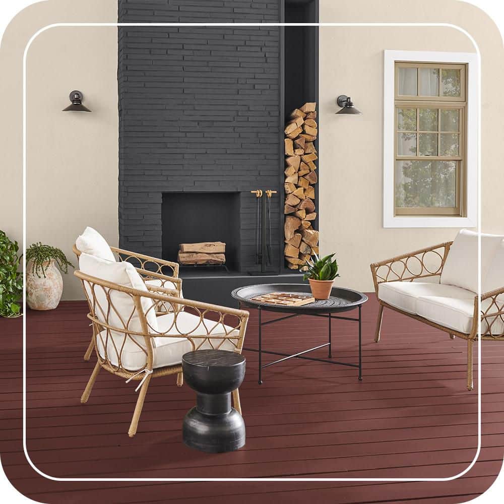 BEHR PREMIUM 1 gal. #SC-112 Barn Red Solid Color Waterproofing Exterior Wood Stain and Sealer (4)