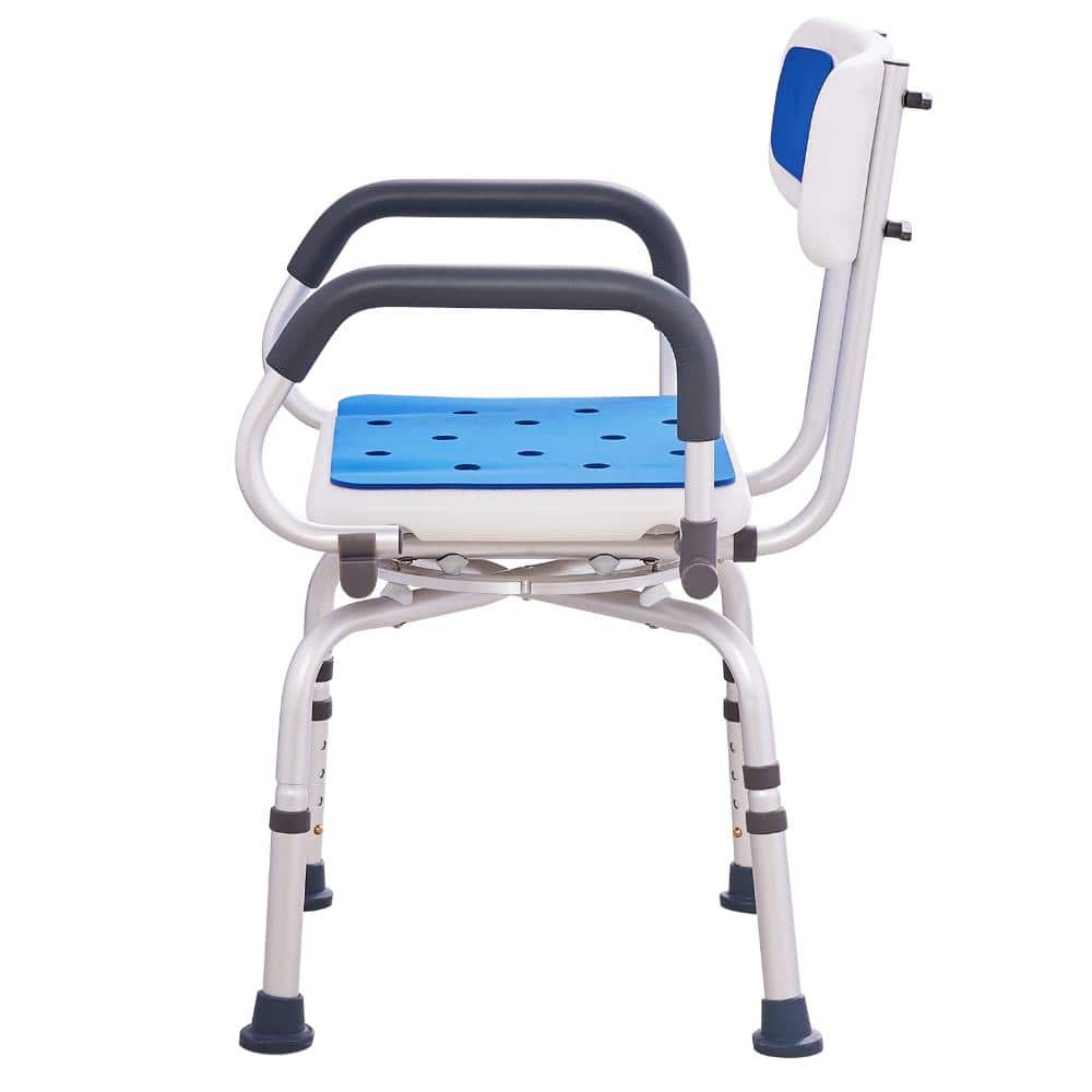 Volenca 360° Swivel Shower Chair, Adjustable Seat with Pivoting Arms, Non-Slip Rotating Bath Chair, 400 Lbs Capacity (3)