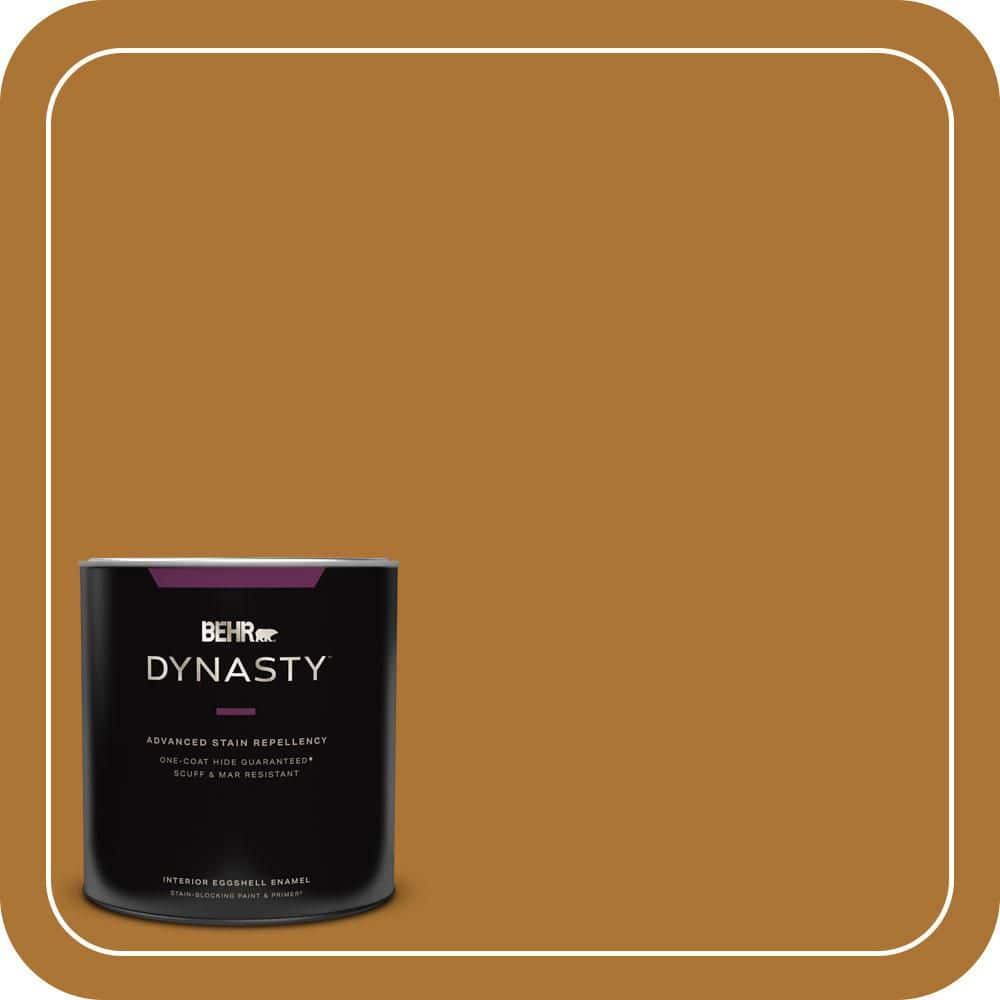 BEHR DYNASTY 1 qt. #S-H-320 Enchanting Ginger Eggshell Enamel Interior Stain-Blocking Paint and Primer