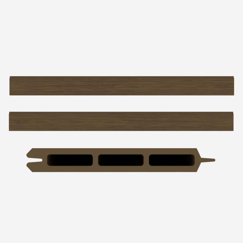 LH EP 3-2/3 ft. x 5-1/6 ft. Embossed Brown Assembly Required WPC Composite Fence Gate with Keyed Lock (Gate Post not Included) (2)