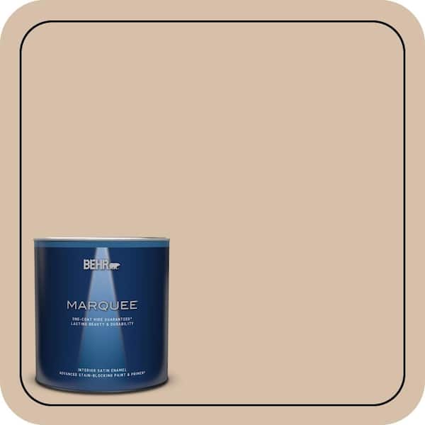 BEHR PREMIUM PLUS 5 gal. #250E-3 Wild Porcini Semi-Gloss Enamel Low Odor Interior Paint & Primer (3)