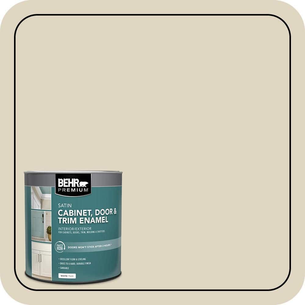 BEHR PREMIUM 1 qt. #HDC-NT-15 Rococo Beige Satin Enamel Interior/Exterior Cabinet, Door & Trim Paint