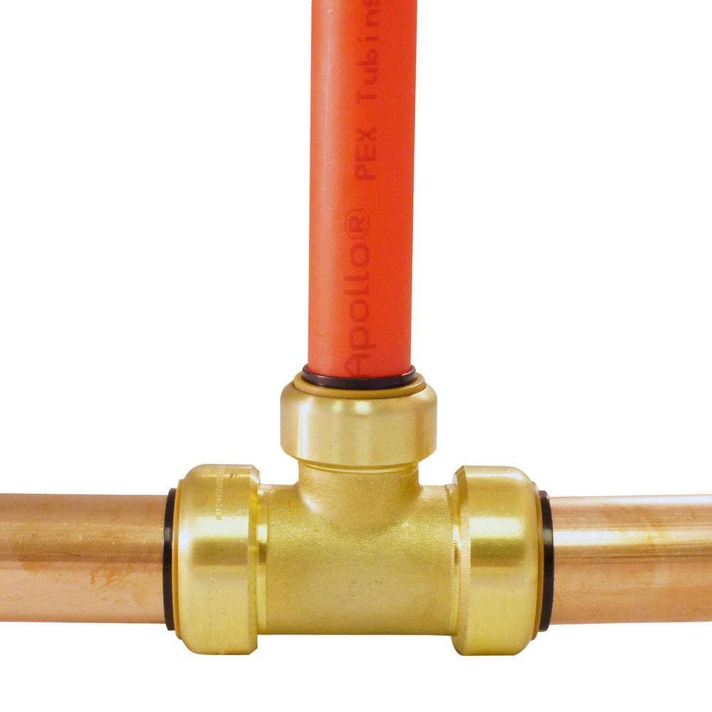 Tectite 3/4 in. Brass Push-to-Connect Reducer Tee (4)