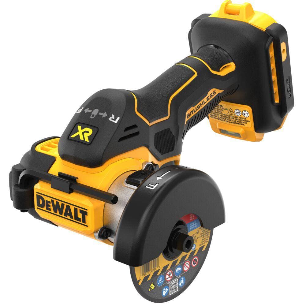 DEWALT 20V XR Lithium-Ion Cordless 3 in. Cut-Off Tool with 20V MAX XR POWERSTACK Lithium-Ion 3.5 Ah Battery Pack (3)