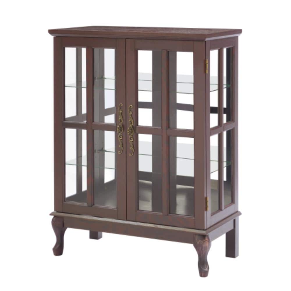 Unbranded 30 in. W x 15.47 in. D x 40.31 in. H Bathroom Brown Linen Cabinet (1)