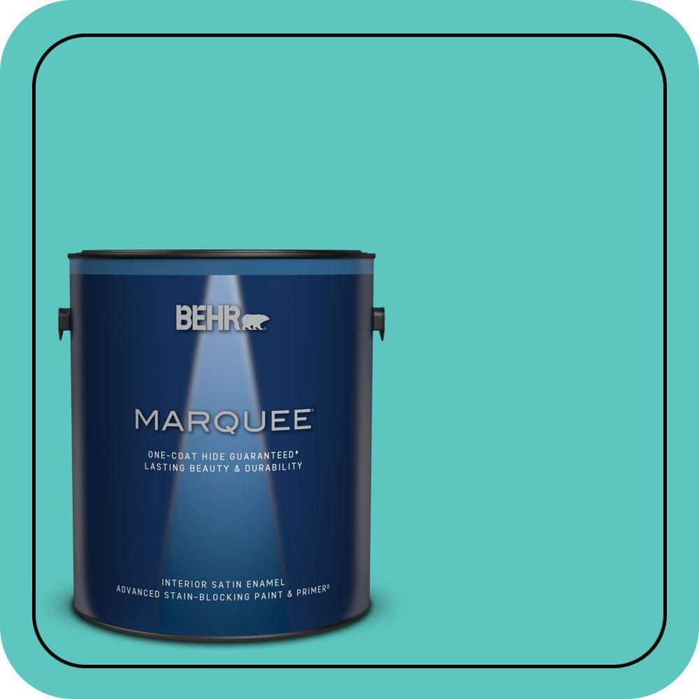 BEHR MARQUEE 1 gal. #490B-4 Sea Life Satin Enamel Interior Paint & Primer