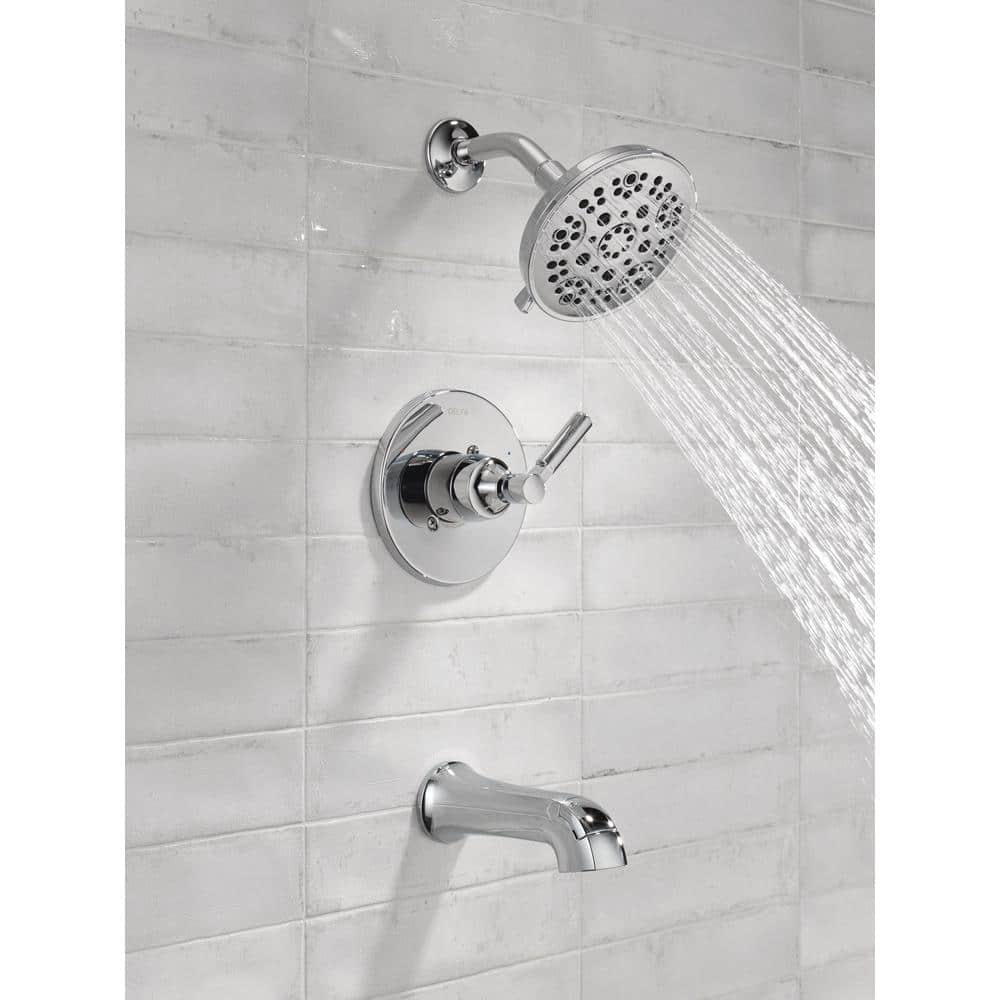 Delta Lorna Single Handle 5-Spray Tub and Shower Faucet 1.75 GPM in Chrome Valve Included (2)