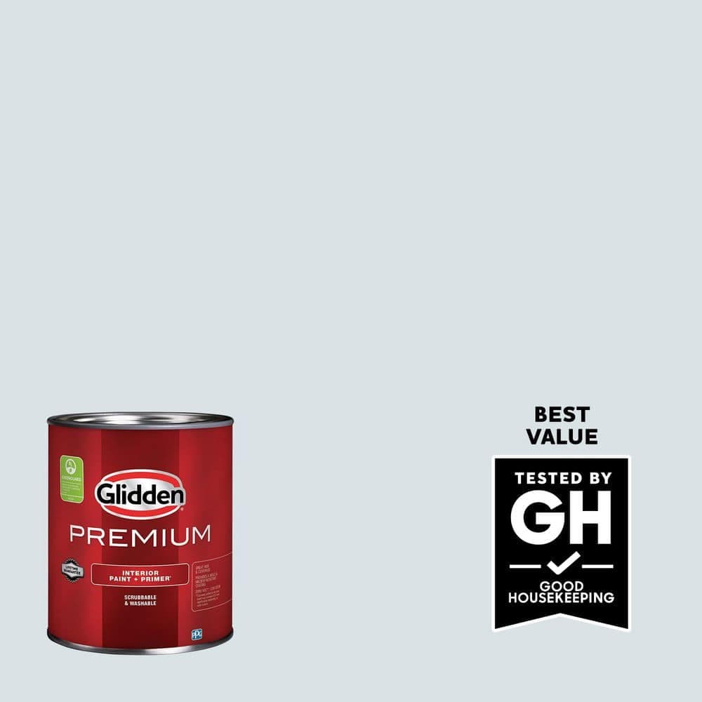 Glidden Premium 1 qt. Subtle Blue PPG1152-1 Flat Interior Latex Paint