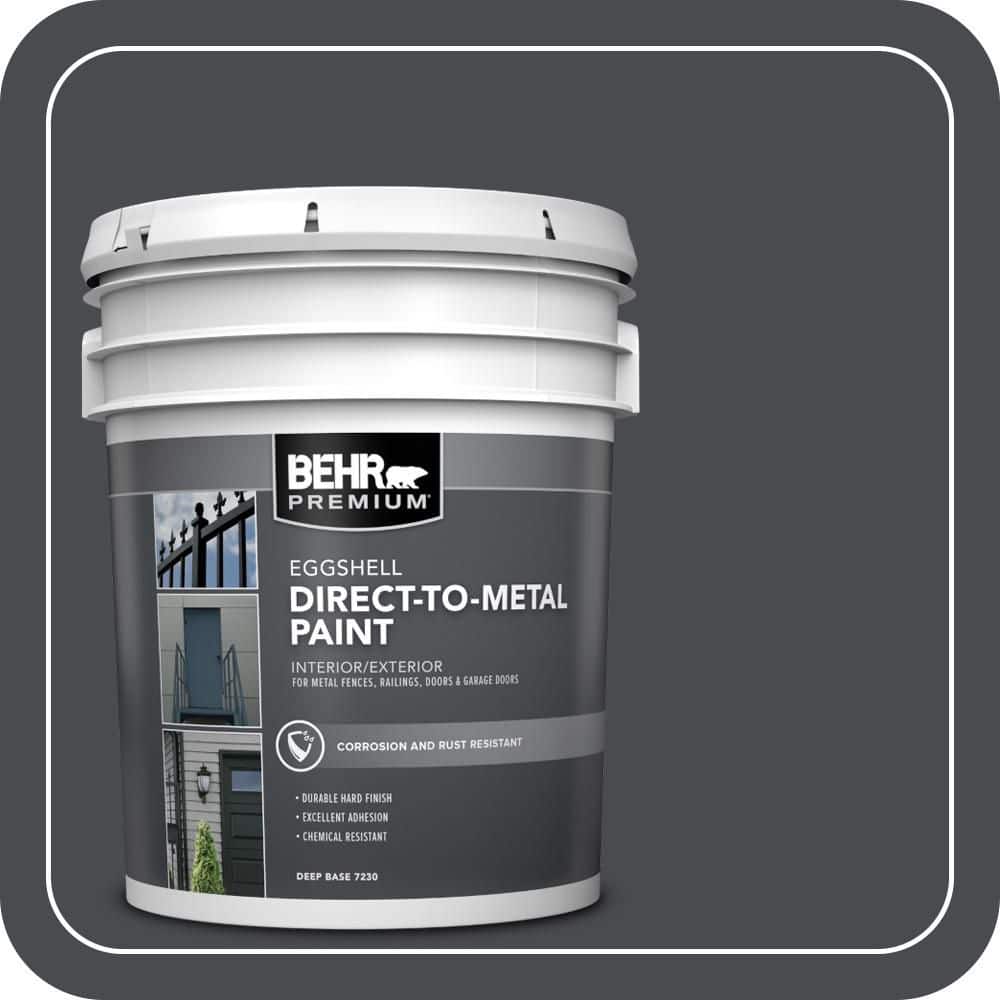 BEHR PREMIUM 5 gal. #N500-7 Night Club Eggshell Direct to Metal Interior/Exterior Paint