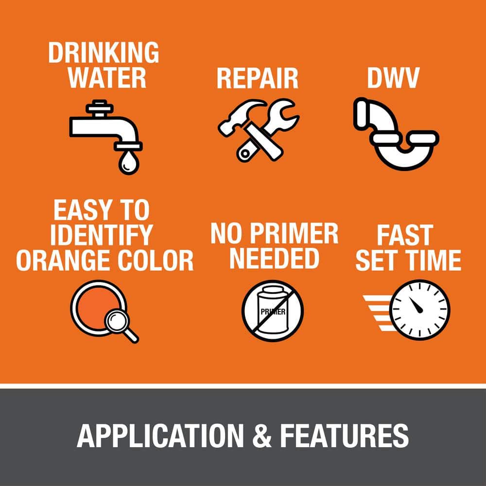 Oatey Orange Lava Heavy-Duty Orange CPVC Cement (2)