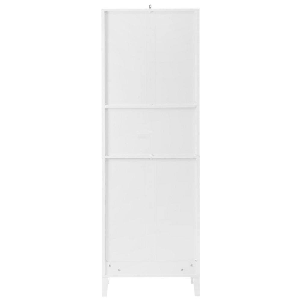 EPOWP 23.60 in. W x 13.80 in. D x 70.90 in. H White Tall MDF Freestanding Linen Cabinet with Adjustable Shelves in White (3)