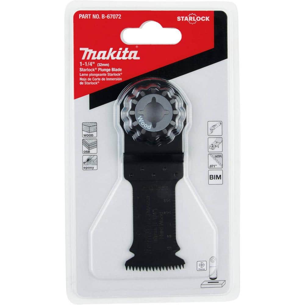 Makita 1-1/4 in. Starlock Plunge Blade (BiM), 14 TPI (2)