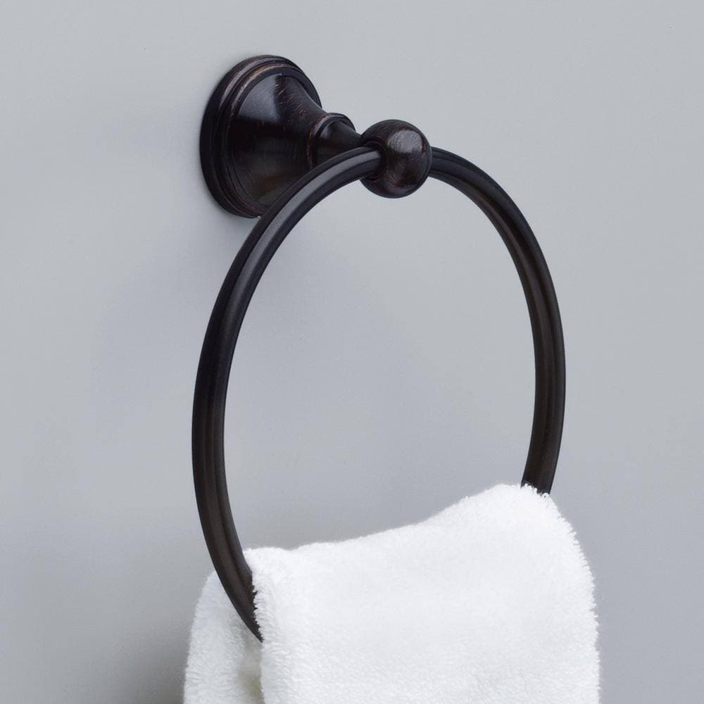 Delta Crestfield Wall Mount Round Closed Towel Ring Bath Hardware Accessory in Venetian Bronze (2)
