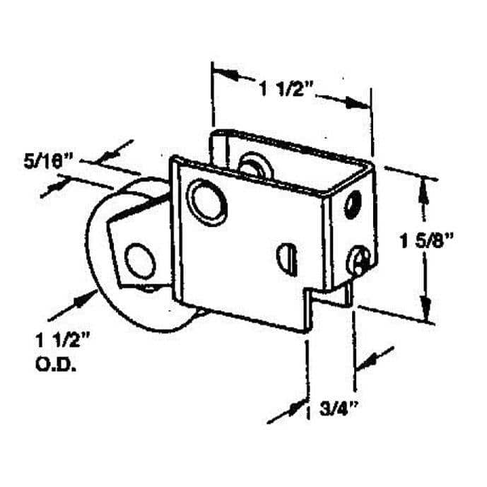 Barton Kramer Keller/Harcar Sliding Glass Door Roller Assembly (2)