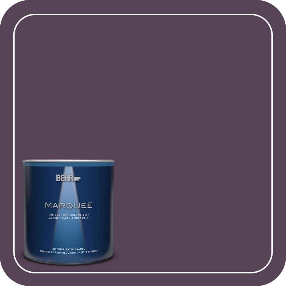 BEHR MARQUEE 1 qt. #S-H-690 Interlude Satin Enamel Interior Paint & Primer (1)