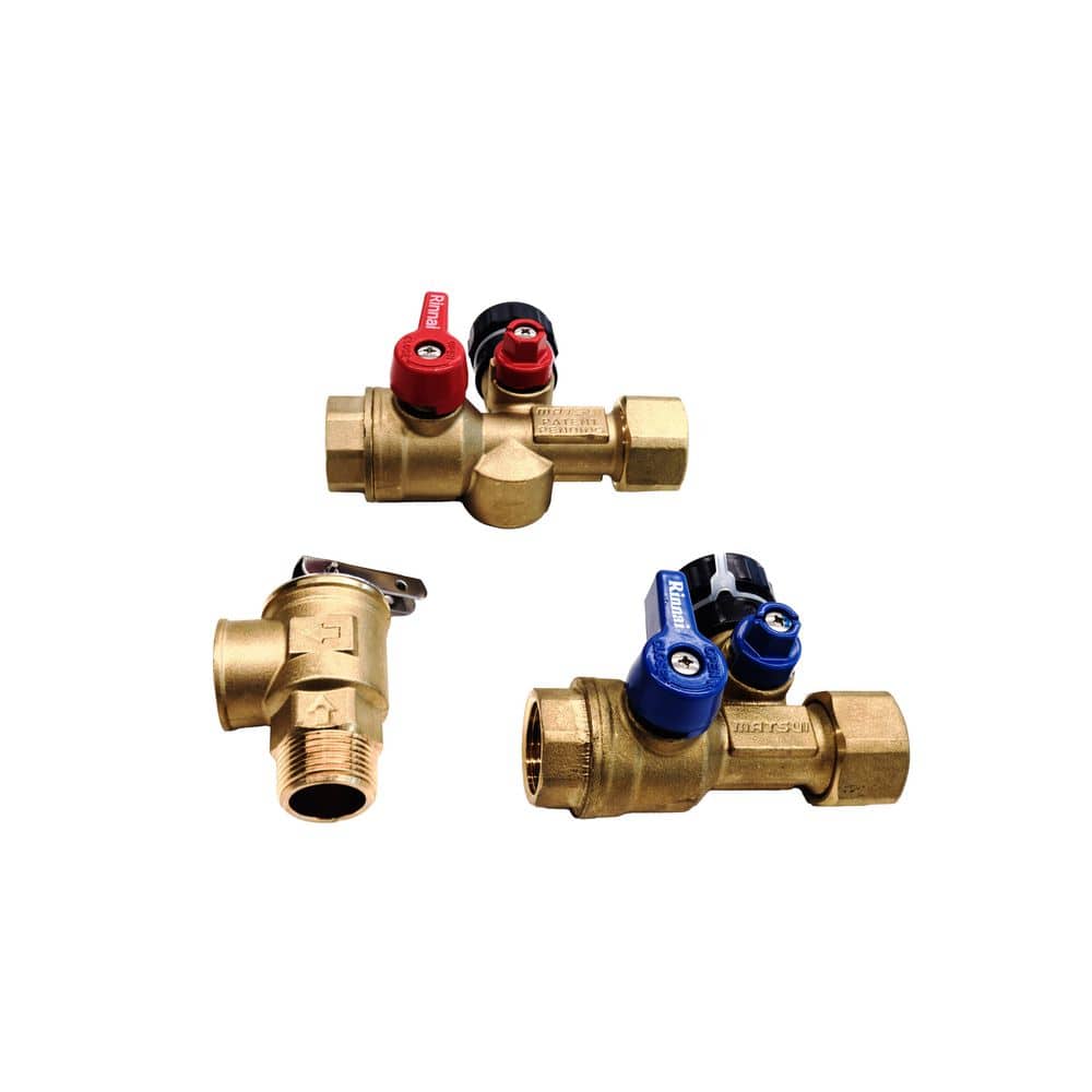 Rinnai Threaded Plumbing installation Valve Kit