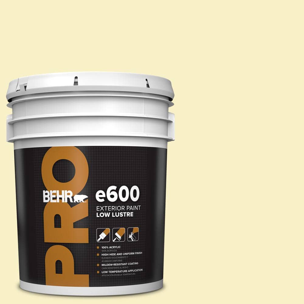BEHR PRO 5 gal. #400A-1 Candlelight Yellow Low Luster Exterior Paint