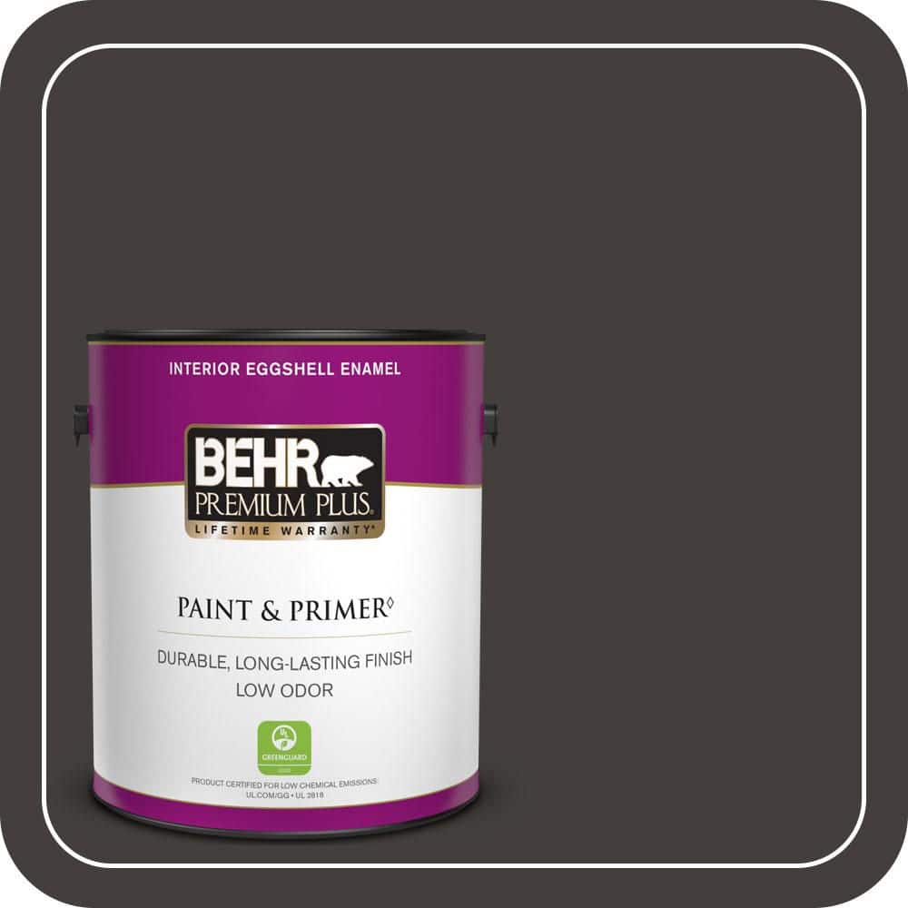BEHR PREMIUM PLUS 1 gal. #MQ1-35 Off Broadway Eggshell Enamel Low Odor Interior Paint & Primer