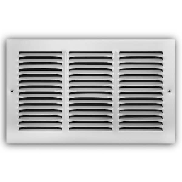 Everbilt 14 in. x 8 in. Steel Return Air Grille in White (2)