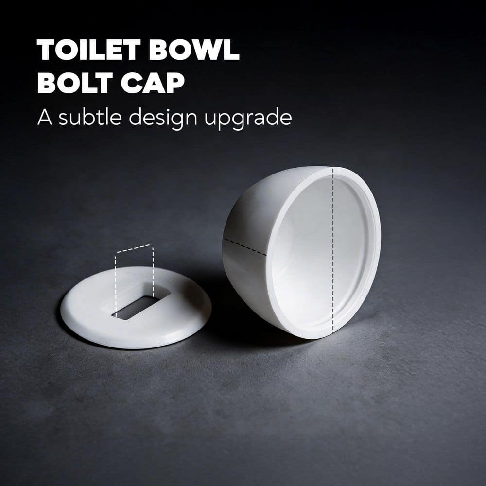 Plumbflex Toilet Bowl Bolt Cap 2 Piece Nylon Cover Set for 1/4 in. and 5/16 in. Toilet Bolts and Nuts, Easy to Install (3)