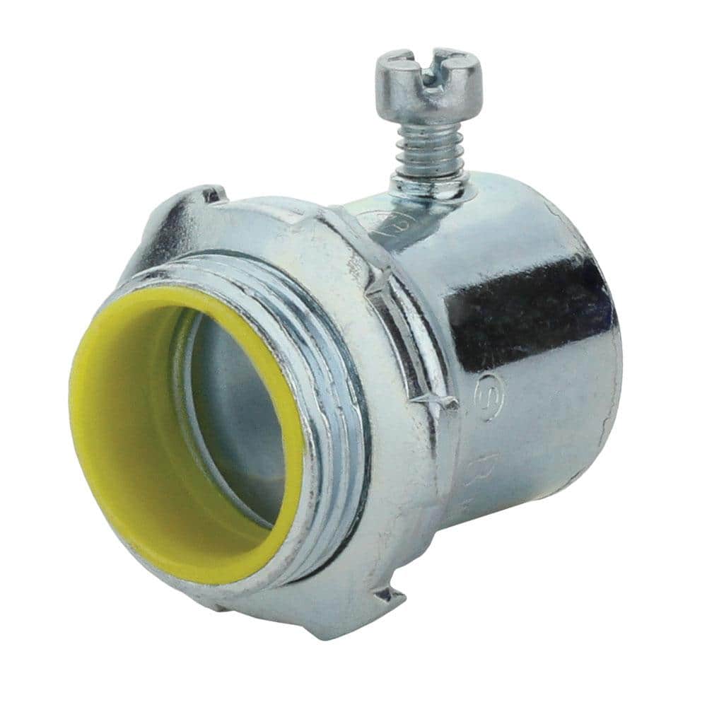 Commercial Electric 1-1/4 in. Electrical Metallic Tubing (EMT) Set-Screw Connector with Insulated Throat (2)