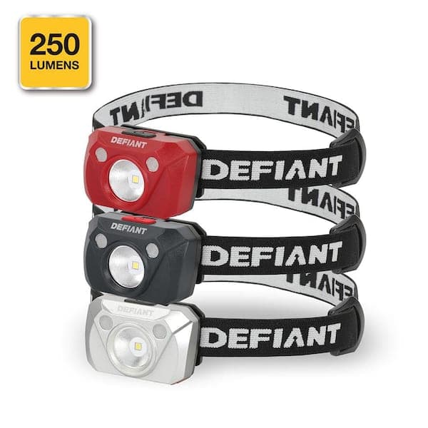 Defiant 250 Lumens LED Alkaline Headlights (3-Pack) (2)
