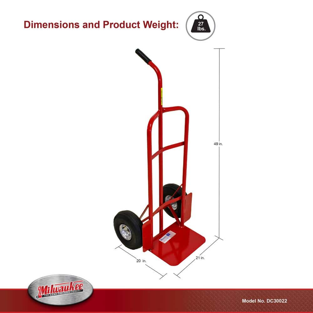 Milwaukee 800 lb. Capacity Pail Hand Truck (3)