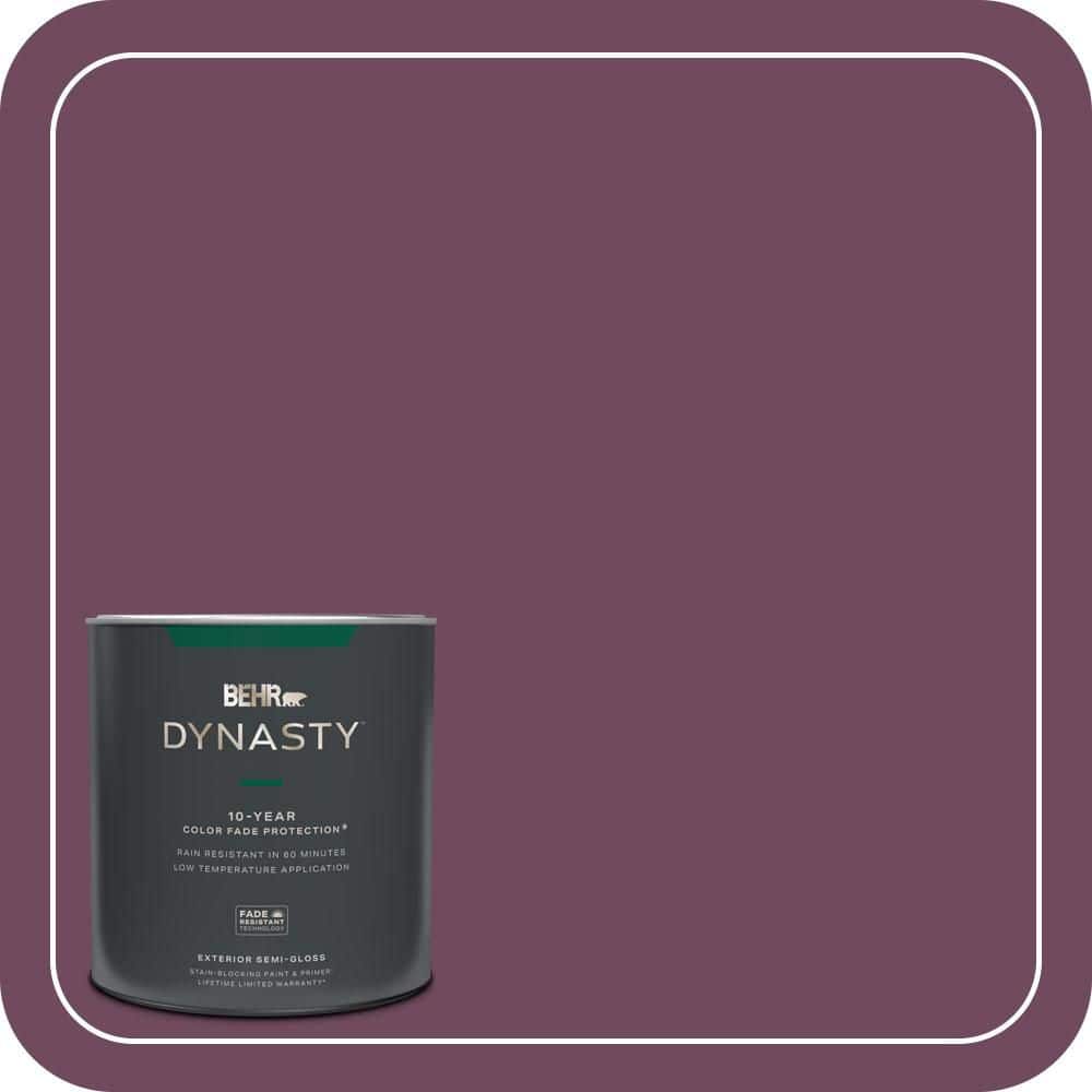 BEHR DYNASTY 1 qt. #MQ1-39 Prussian Plum Semi-Gloss Exterior Stain-Blocking Paint & Primer
