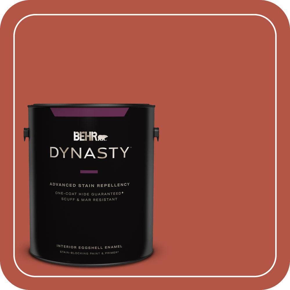 BEHR DYNASTY 1 gal. #T17-18 Hot and Spicy Eggshell Enamel Interior Stain-Blocking Paint & Primer