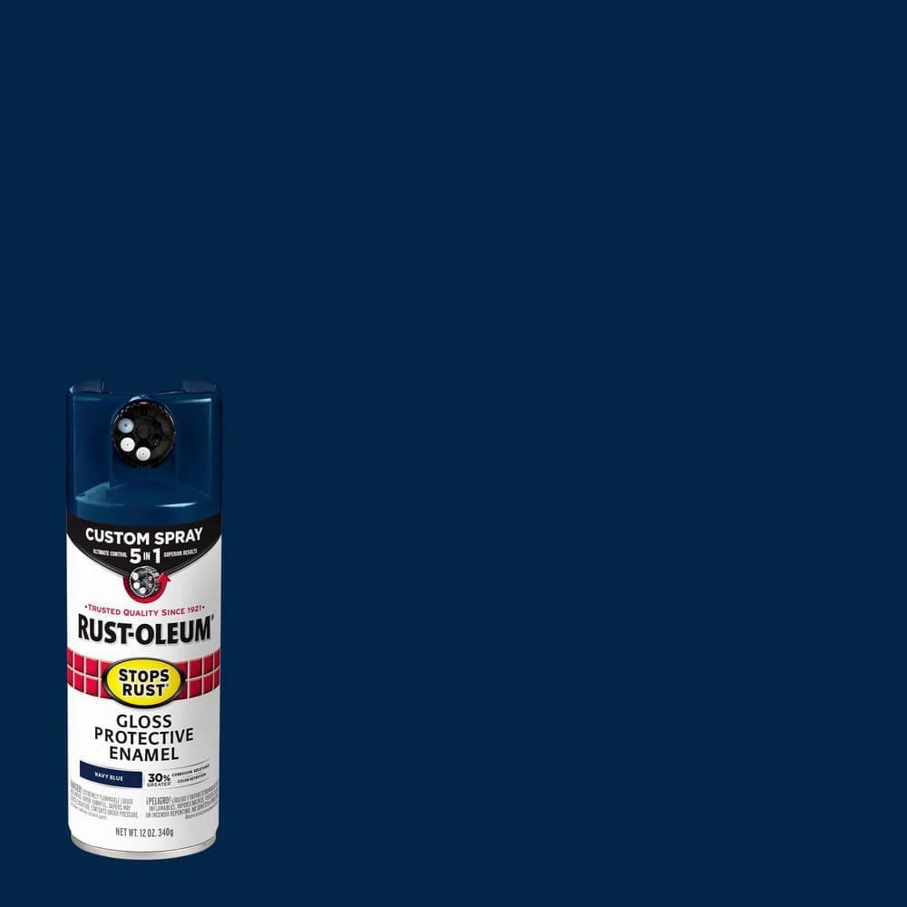 Rust-Oleum Stops Rust 12 oz. Custom Spray 5-in-1 Gloss Navy Spray Paint