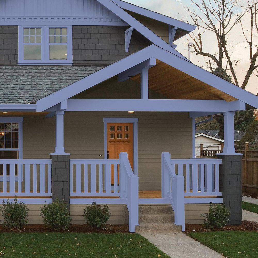 Glidden Premium 1 qt. PPG1167-5 Skysail Blue Semi-Gloss Exterior Latex Paint (3)