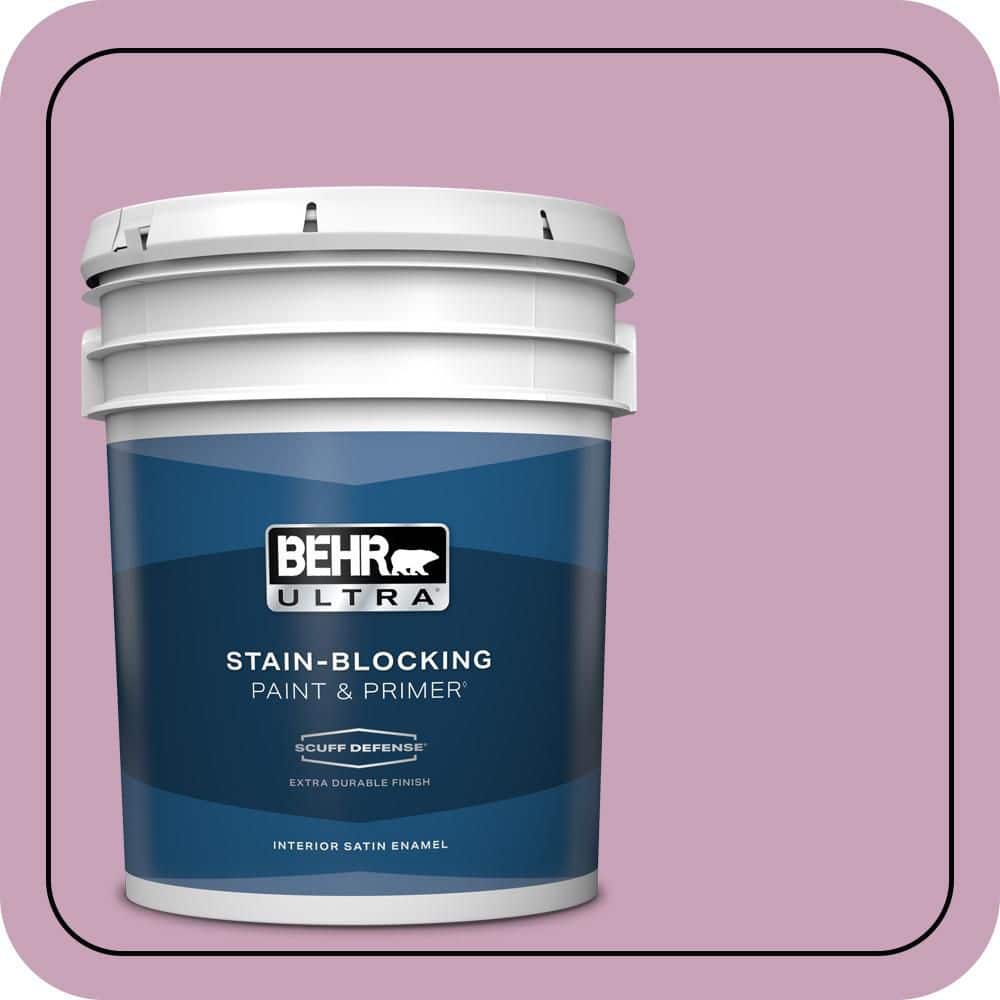 BEHR ULTRA 5 gal. #690D-4 Taste of Berry Extra Durable Satin Enamel Interior Paint & Primer
