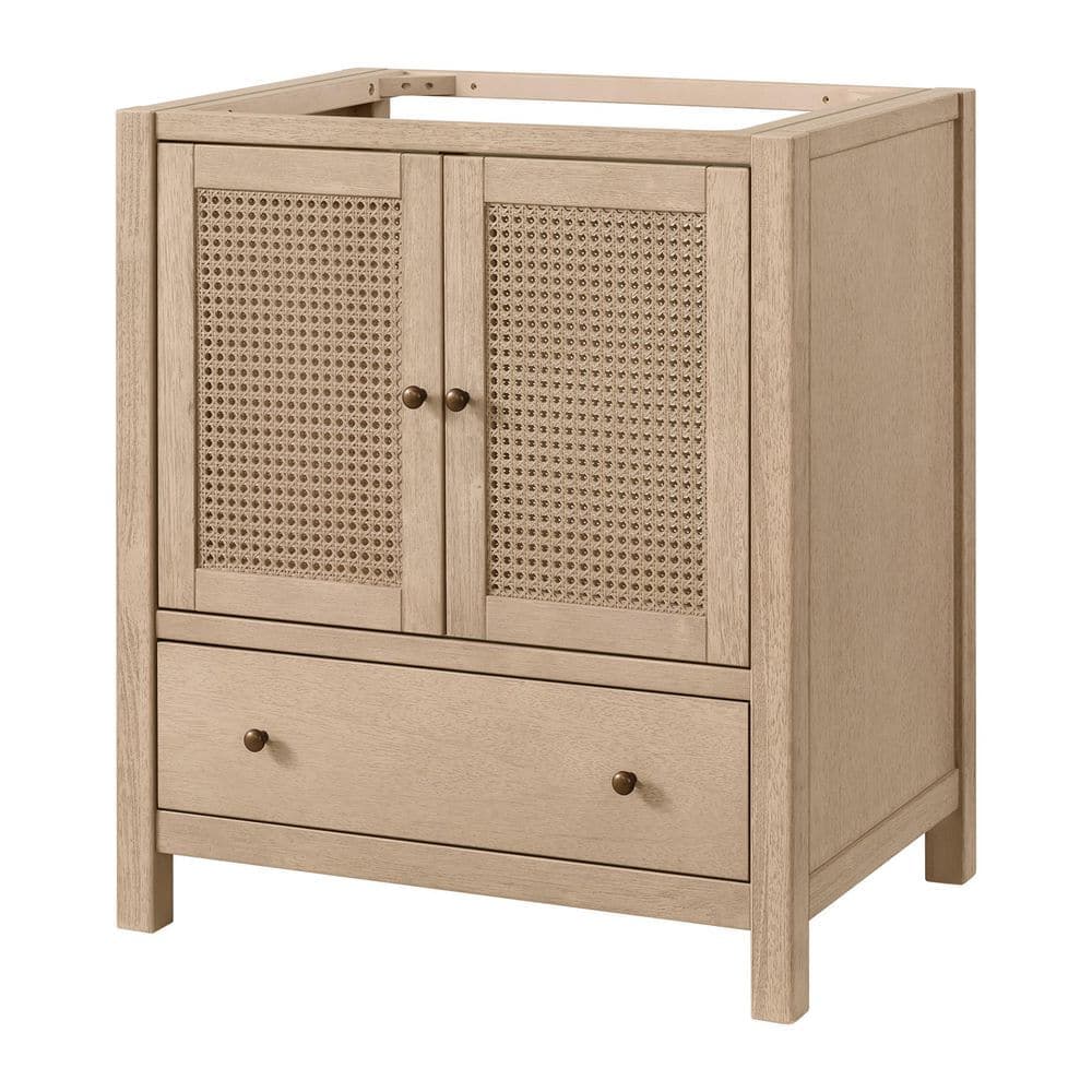 Alaterre Furniture Lucca 21.5 in. Freestanding Vanity Cabinet without Top, Natural, Assembly Required