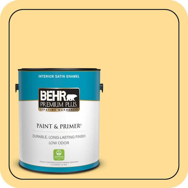 BEHR PREMIUM PLUS #350B-5 Straw Hat Enamel Low Odor & Primer (2)