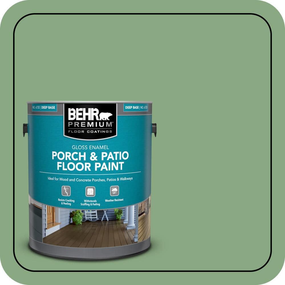 BEHR PREMIUM 1 gal. #M400-5 Baby Spinach Gloss Enamel Interior/Exterior Porch and Patio Floor Paint
